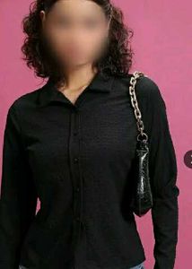 Black Slim fit Classic Casual Shirt