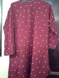 Maroon Polka Dot Tunic Top