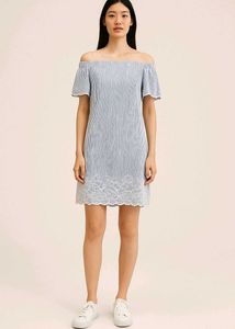 Striped Off-Shoulder Dress