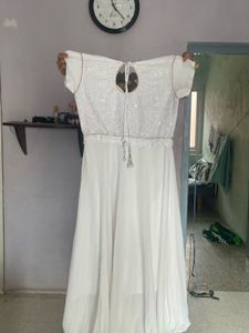 Elegant White Embroidered Dress