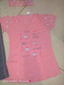 Pink Night Suit For Girls