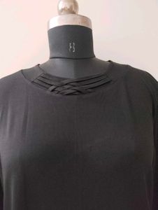 plus size Black Long Sleeve Top