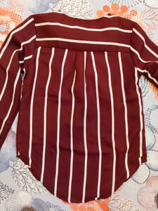 Striped Burgundy Top