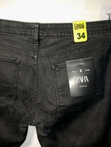 Zara Black Denim Jeans - Size 34