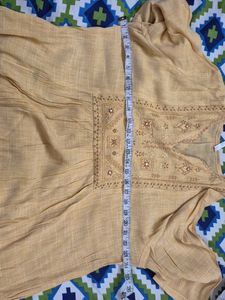 Yellow Embroidered Kurta
