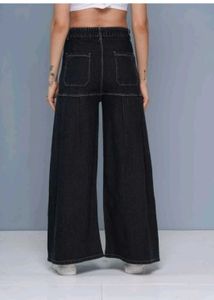 Wide Leg Denim Pants