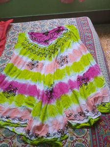 Tie Dye Embroidered Caftan