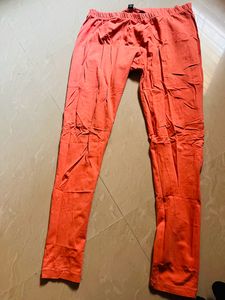 Peach Ankle Length Leggings M Size