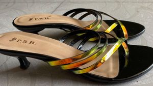 PBH Black &amp; Golden Heels – Size 39