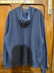 Blue Graphic Print Hoodie