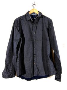 Navy Blue Printed Shirt (Men's)