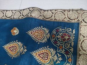 Embroidered  Teal Blue KotaSaree