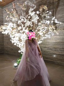 Lavender Mesh Gown