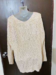 Loose Knit V-Neck Sweater