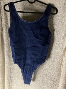 Denim Bodysuit Top