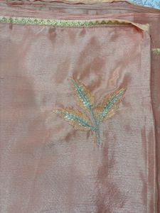 peach colour saree🌷