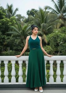 Green Skirt & Top Set