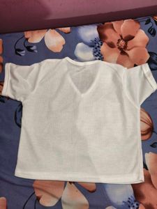 Regular Sleeves Women White Top