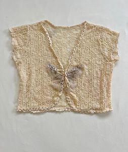Butterfly Embellished Top