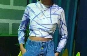 Stylish Full Sleeves Crop Top