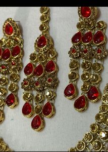 Gorgeous Red &amp; Gold Jewelry Set
