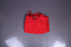 Red Pleated Tank Top