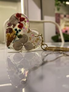 Heart Floral Keychain