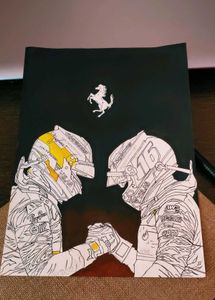 Original Artwork Painting Of Ferrari Drivers