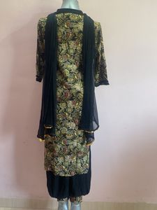 Elegant Floral Afghani Pant Set