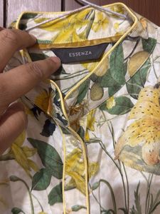 Floral Print Short Sleeve Button Down