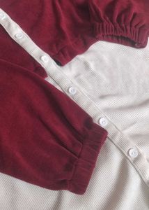 Women’s Two-Tone Collared Button-Down Tunic Top