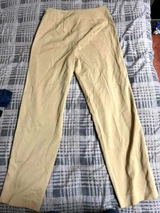 Beige Straight Leg Pants
