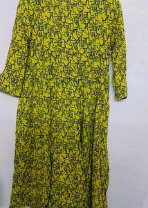 Yellow Print Dress