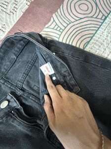 Ripped Black Wide Leg Jeans