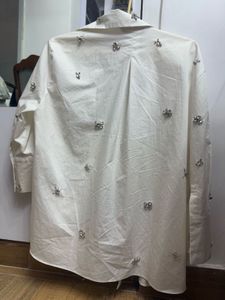 Zara Rhinestone White Shirt