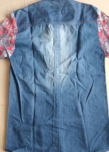 Unisex Jeans Printed Shirt