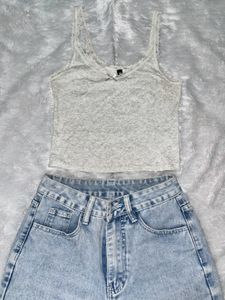 Lace Trimmed Top