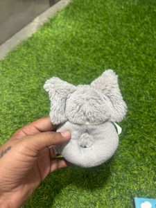 Pottery Barn Kids Grey Plush ELEPHANT Rattle