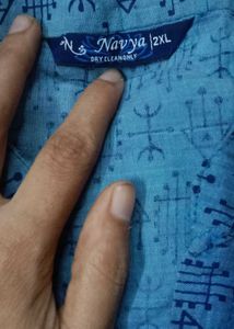 Printed Blue Kurta