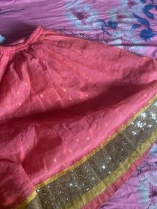 Pink &amp; Gold Sparkle Skirt