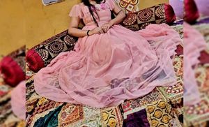 Very Beautiful  Barbie soft Net Evening Gown
