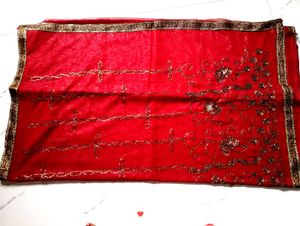 ❤️Red Designer Saree with Heavy Golden Work