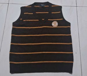 striped brown vest!