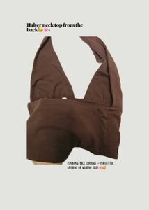 Brown Halter Neck Top