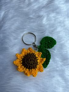 Sunflower Handmade Crochet Keychain