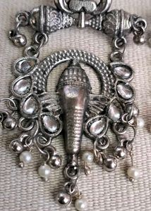 Oxidized Ganesha Earrings