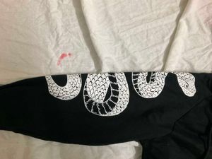 Snake cropped hoodie