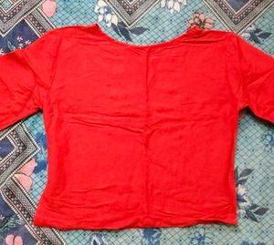 Red Embellished Top