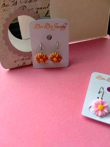 Floral Design2 Earrings Pair
