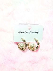 Pearl Hoop Earrings
